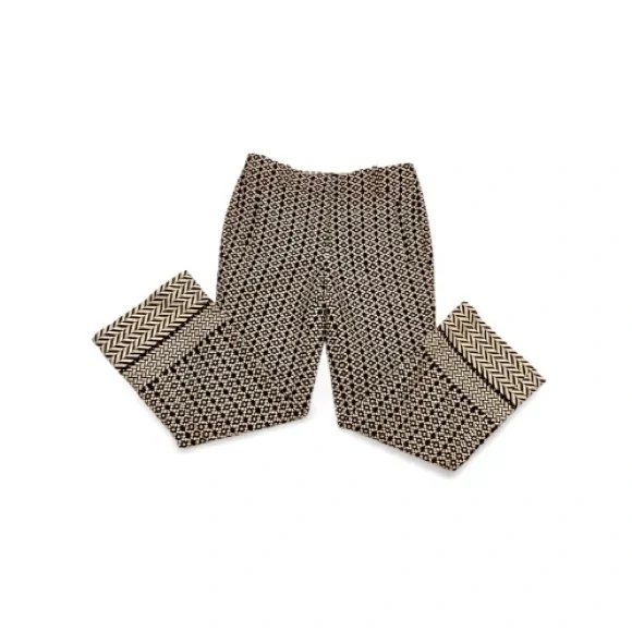 J. Crew Black & White Teddie Pants With Geometric Jacquard - Size 00 - Picture 6 of 13